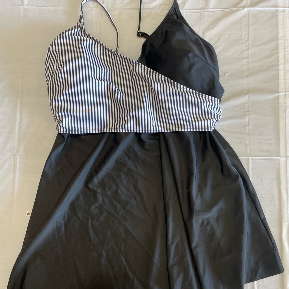 Black and White Striped Dress
